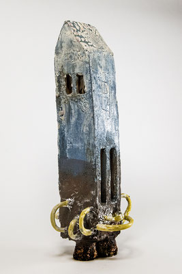 Fusée-1, 2025. Grés émaillé  H53cm