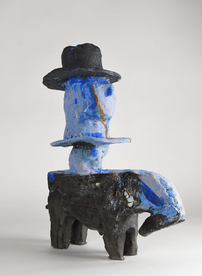 Cocher, 2025. Grès émaillé H41cm