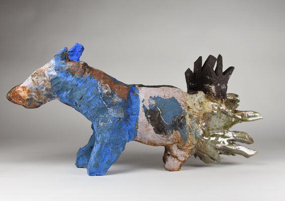 Canis major, 2025. Grès émaillé H26cm