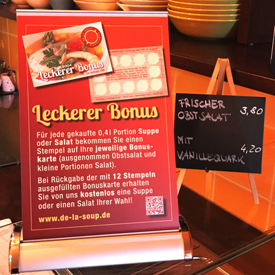 DE LA SOUP, Tischaufsteller