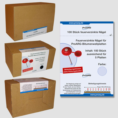 bedruckte Verpackung für Nägel von PROARG für Baumärkte