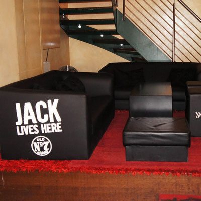 JACK DANIEL'S, tailor-made Sofabeschriftung