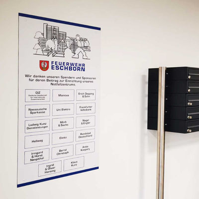 FREIWILLIGE FEUERWEHR ESCHBORN, Sponsorenschild