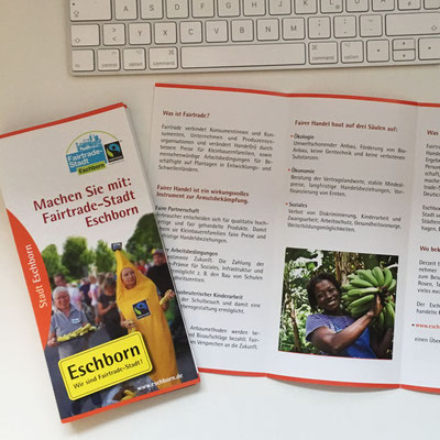 Konzeption, Gestaltung und Druck eines farbigen Flyer für die Stadt Eschborn