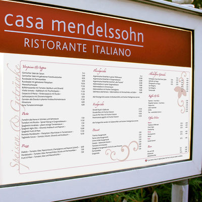 CASA MENDELSSOHN, Schaukasten