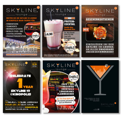 SKYLINE 19 LOUNGE, im Kinopolis, Flyer