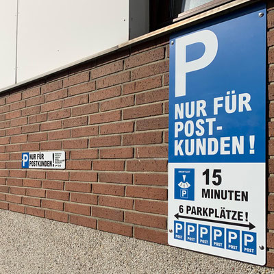 PACON REAL ESTATE, Parkplatzschilder Post Eschborn