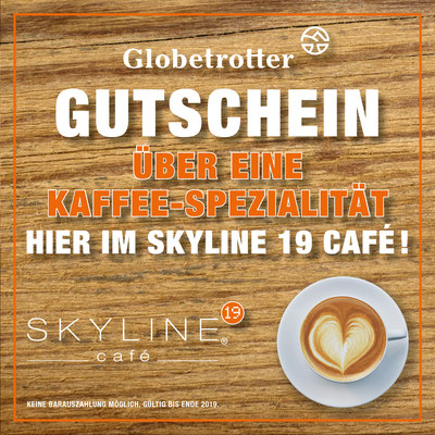 SKYLINE 19 CAFÉ, Gutschein-Flyer