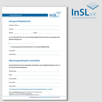 INSL, Anmeldeformular