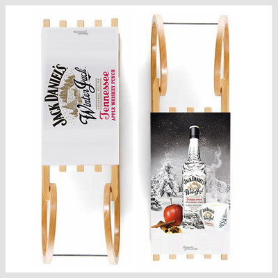 JACK DANIEL'S, bedruckte Dekoschlitten