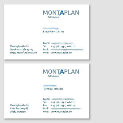 MONTAPLAN, Visitenkarten