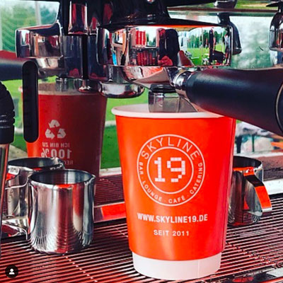 SKYLINE 19 LOUNGE, Bedruckte Becher