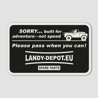 Gestaltete und produzierte Aufkleber als Give-Away für „Landy Depot“, Landrover-Ersatzteileshop und Werkstatt in Wiesbaden-Diedenbergen