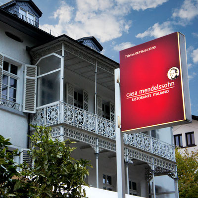 CASA MENDELSSOHN, Außenwerbung