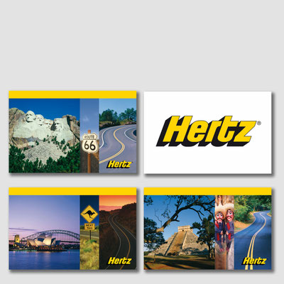 HERTZ AUTOVERMIETUNG, Großformatdias für Messestand