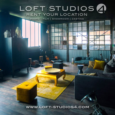 Farbig gestalteter Flyer für ein Loft-Fotostudio in Offenbach