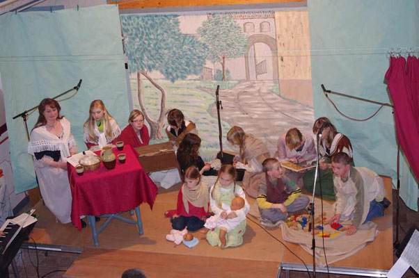 Aufführung des "Evangelimanns" in der Kirche Rudelswalde