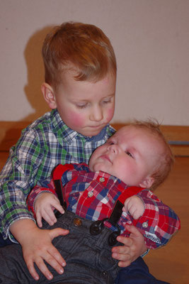 die beiden Täuflinge (und Cousins) Elijah und Richard