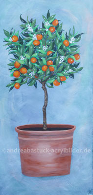 "Orangenbäumchen", 60 cm x 120 cm