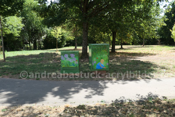 Gemeinde Ensdorf/Projekt "Atmosphäre-Check", Verschönerung der Verteilerkästen im Park