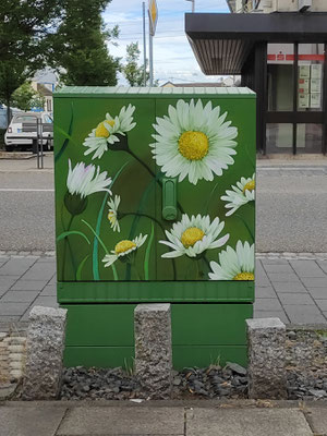 Gemeinde Ensdorf/Projekt "Atmosphäre-Check", Gänseblümchen gegenüber Sparkasse