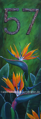"Hausnummer Madeira", 30 cm x 80 cm, Acryl (in Privatbesitz)