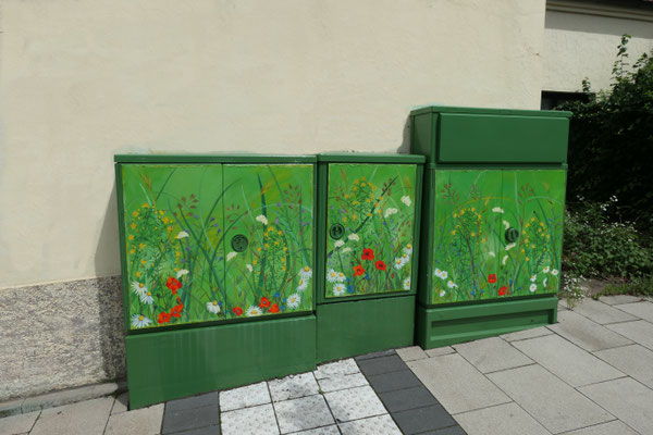 Gemeinde Ensdorf/Projekt "Atmosphäre-Check", Verschönerung der Verteilerkästen/ Bild "Blumenwiese"