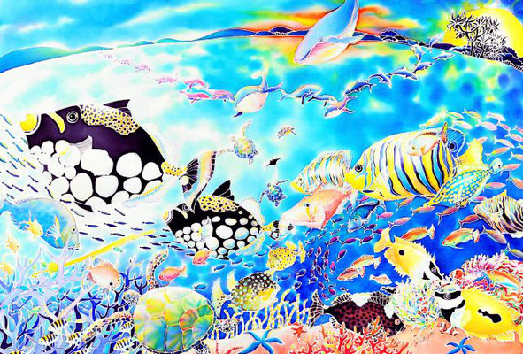 ちゅら海パーティー:原画サイズ93ｘ62ｃｍ　