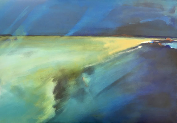 Hallig, 2022, Acryl/LW, 70 x 100 cm