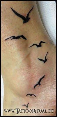 Tattoo Möwen, Tattoo Rostock, TattooRitual Rostock, Tattoostudio Rostock 