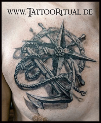 Tattoo Anker Steuerrad
