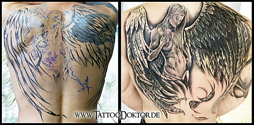 CoverUp - Tattoo Rostock Engel, TattooRitual Rostock, Tattoostudio Rostock