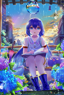 「音街ウナ9周年イラストコンテスト」6月部門優秀賞