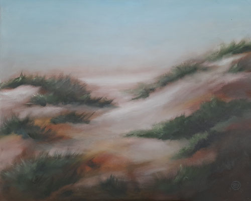 "Dünenlandschaft", Öl auf Leinwand, 80x100 cm, Pinseltechnik