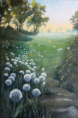 "Abenddämmerung", Öl auf Leinwand, 40x60 cm, Pinseltechnik