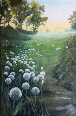 "Abenddämmerung", Öl auf Leinwand, 40x60 cm, Pinseltechnik