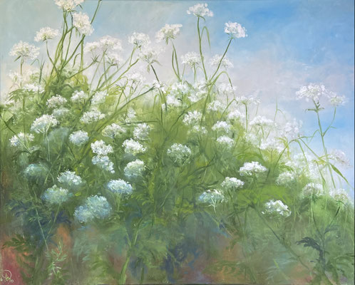 "Wiese", Öl auf Leinwand, 80x100 cm, Pinseltechnik
