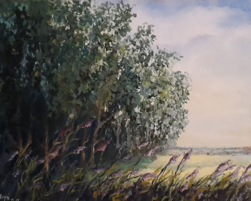 "Neegrobeer", Öl auf Leinwand, 30x40 cm, Pinsel- und Spachteltechnik