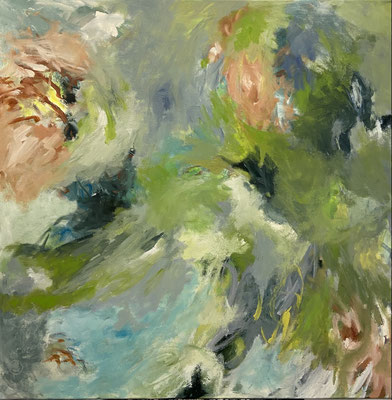"Die Leichtigkeit des Seins" Acryl auf Leinwand, 100x100 cm, Pinseltechnik