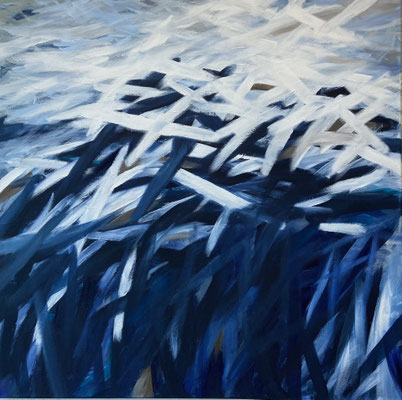 "Im Sturm" Acryl auf Leinwand, 100x100 cm