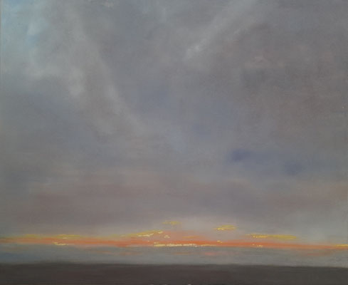"Verwunschene Landschaft", Öl auf Leinwand, 80x100 cm, Lasurtechnik