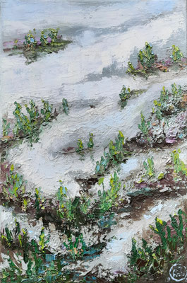 "Queller und Watt", Öl auf Leinwand, 40x60 cm, Spachteltechnik