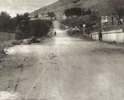 La lunga strada sterrata che conduceva al centro abitato di San Giovanni Rotondo