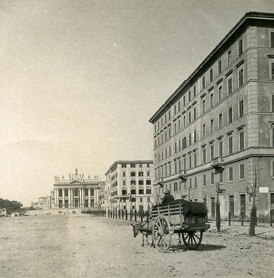 La Basilica di San Giovanni in Laterano, Cattedrale di Roma, vista da Viale Carlo Felice