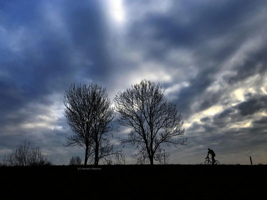 Cyclist enjoying the view