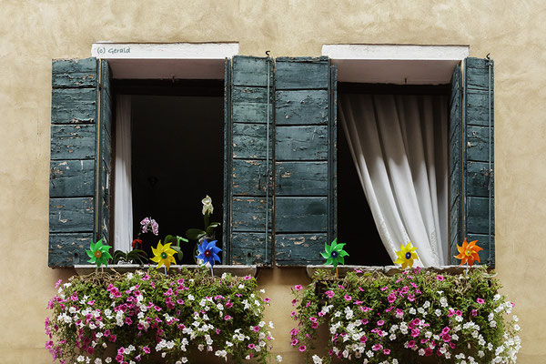 Weathered shutters