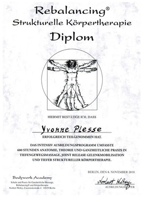 Diplom - Reballancing - "Strukturelle Körüertherapie"