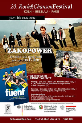 Plakat: 20. Rock & ChansonFestival 2012