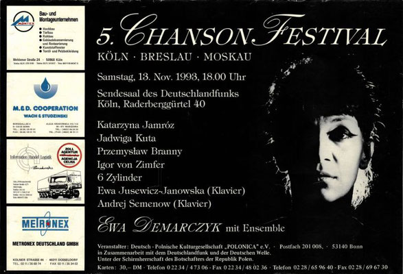 Plakat:  05. Chansonfestival 1993