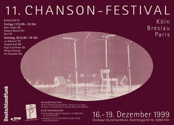 Plakat:  11. Chansonfestival 1999